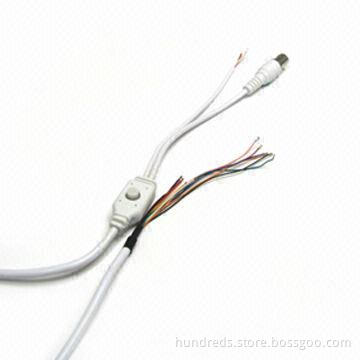 Waterproof Camera Cable with BNC and DC Connector Terminal, Available in Various Colors